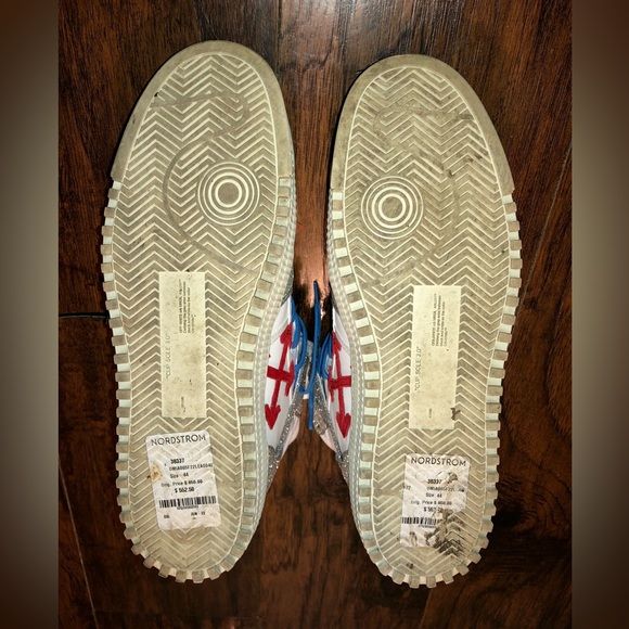 OFF-WHITE Off Court 3.0 High Top Sneaker Glitter White/Silver SZ44 - Picture 12 of 15